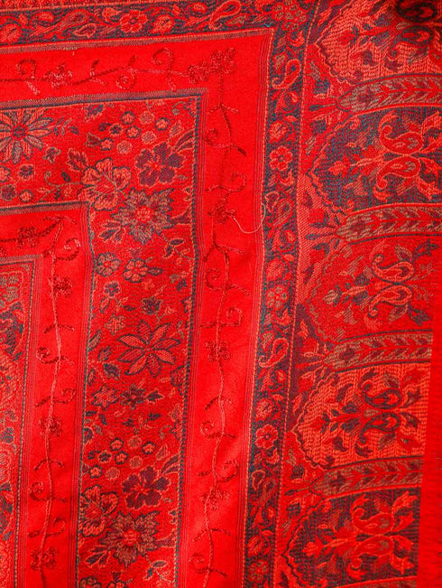 Women's Jamawar Aari Embroidery Wool Shawl